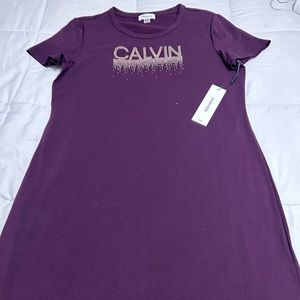 New Aubergine Calvin Klein Dress Size L